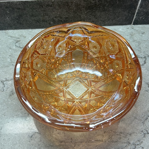Vintage Carnival Glass Bowl - Picture 4 of 12